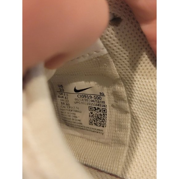 Nike Air Force 1 Shoes Shadow Triple White CI0919-100 Womens Size 10 - Picture 7 of 7